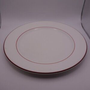 DUDSON FINE CHINA Made in Stoke-On-Trent England Plate with Red Rim & Inner Rim